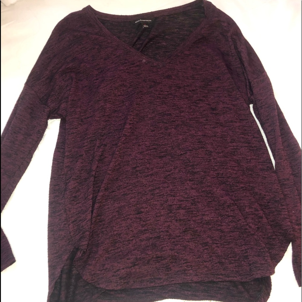 Maroon long sleeve top